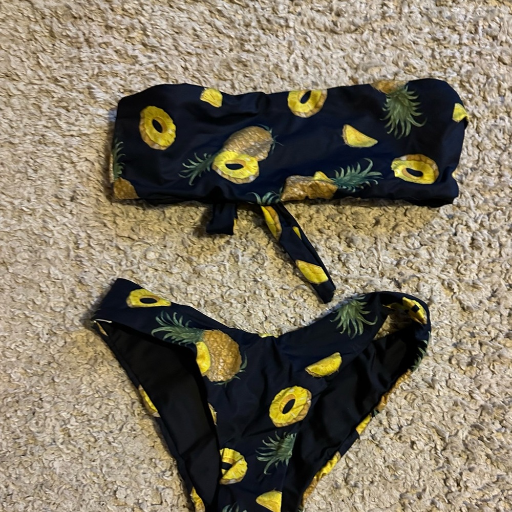 Pineapple Print Bikini Set
